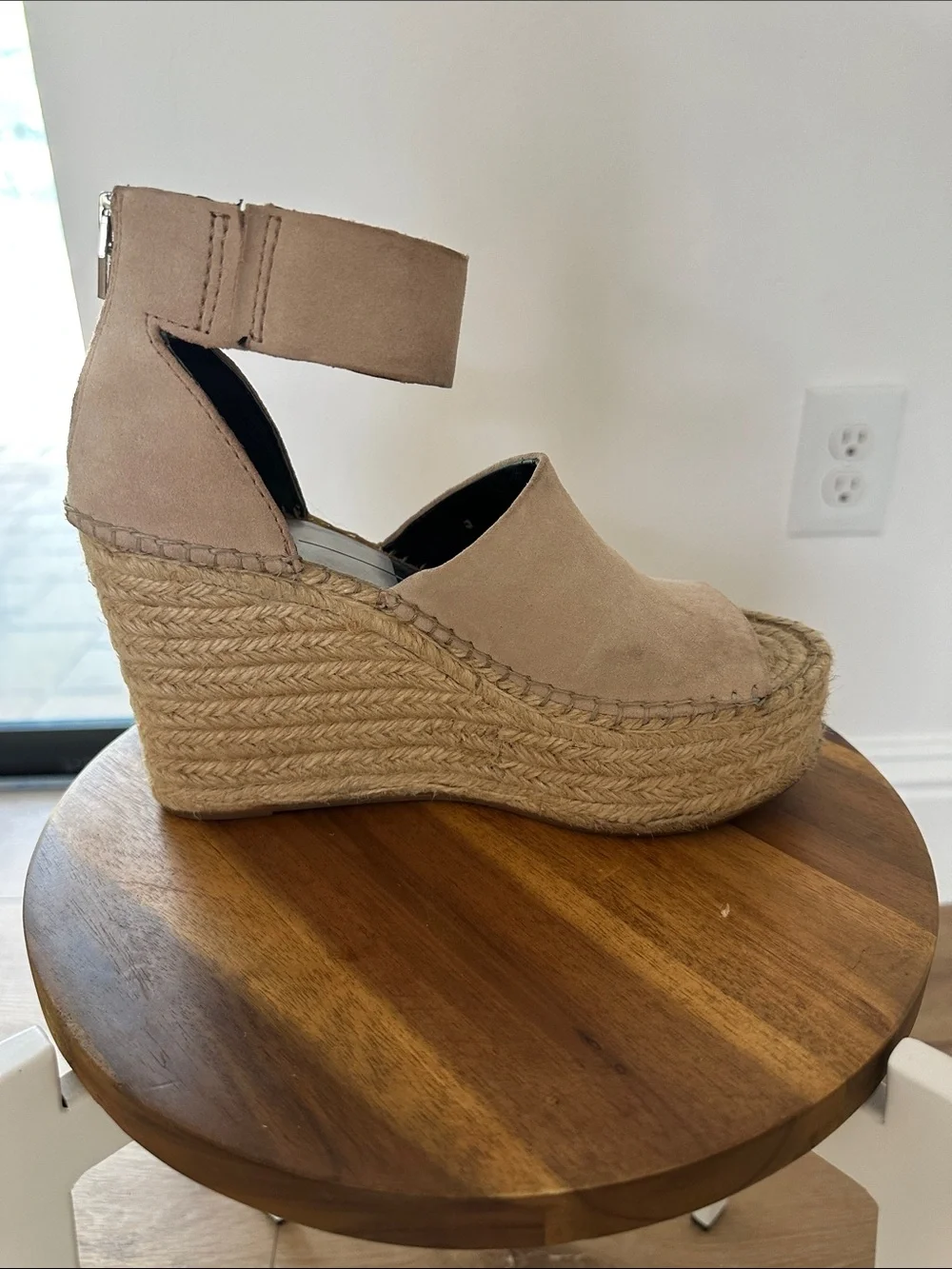Dolce Vita Tan Suede Espadrille Wedge Sandals